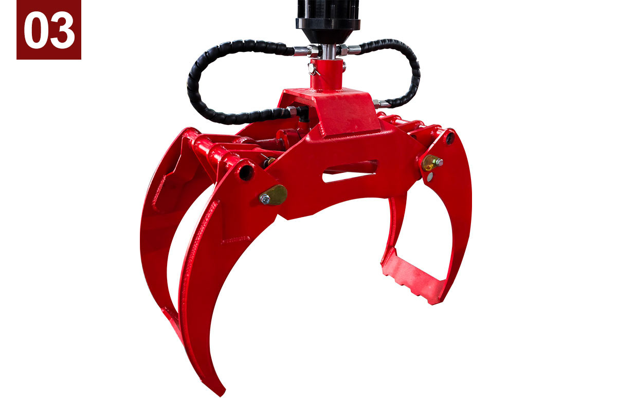 Log Grapple Trailer With Crane