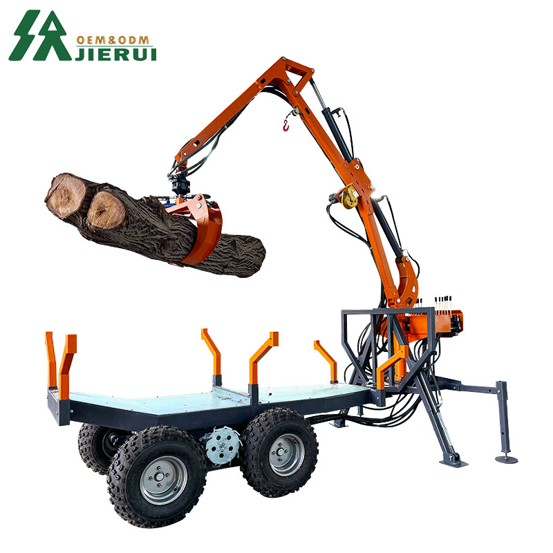 Loader Trailer With Grabber Crane