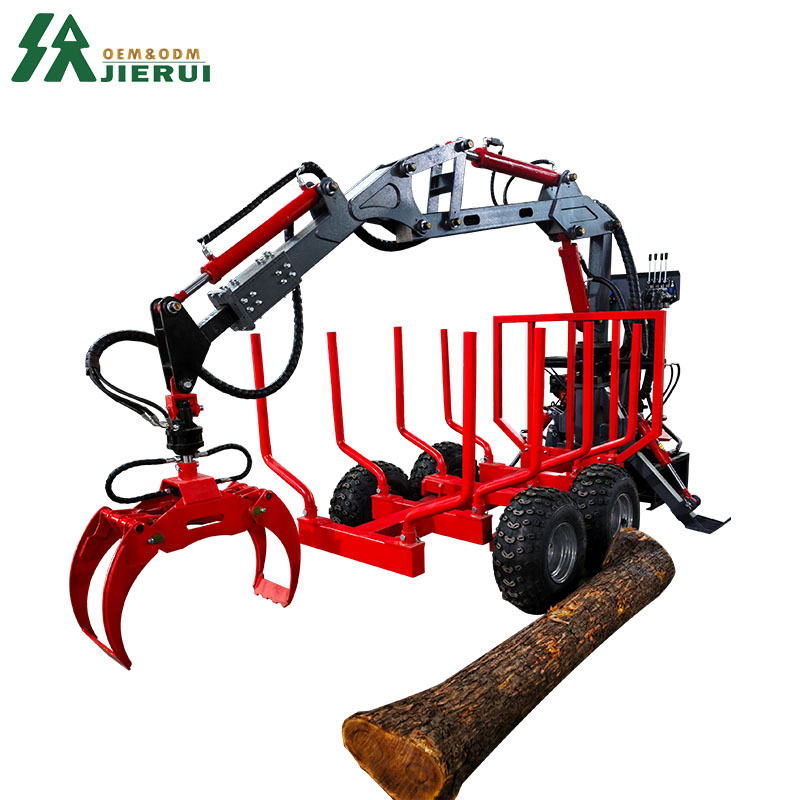 Log Trailer With Crane