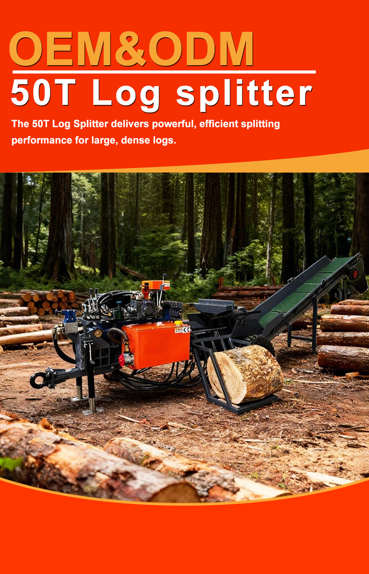 Benzinbetriebener Holzspalter Benzinbetriebener Holzspalter