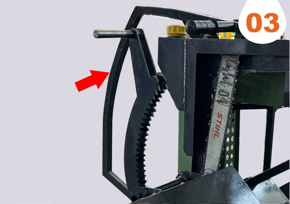 Processore manuale di legna manuale 15t