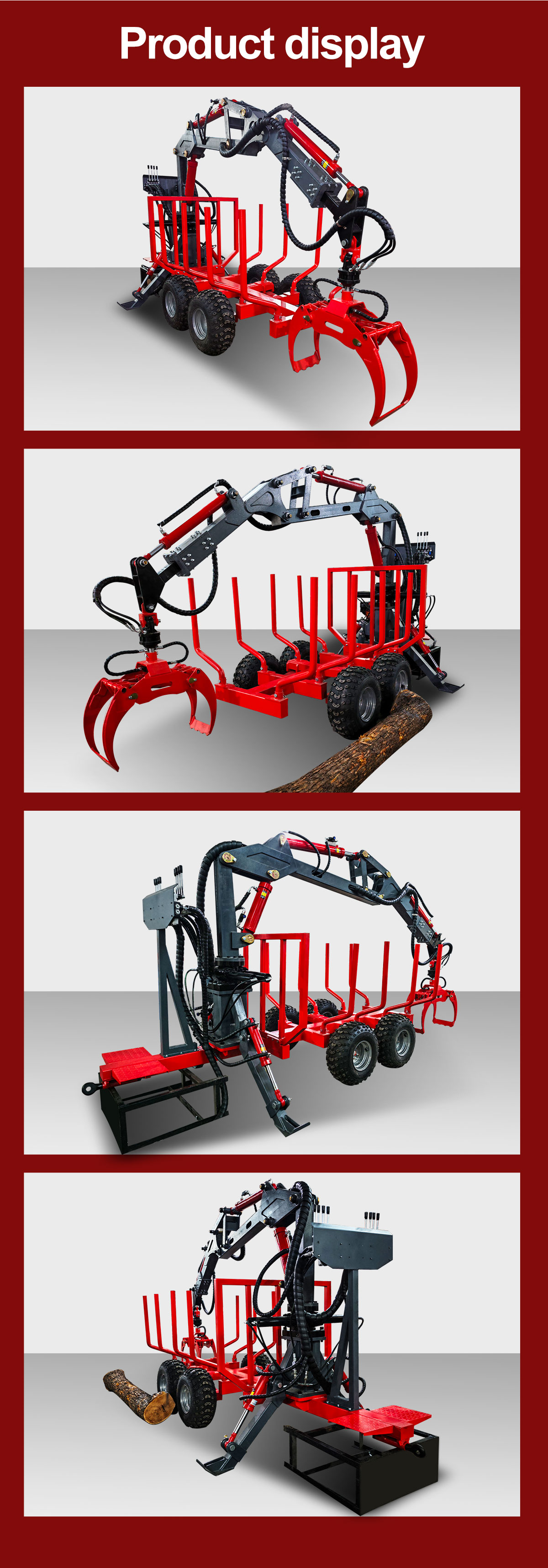 Log Trailer With Crane