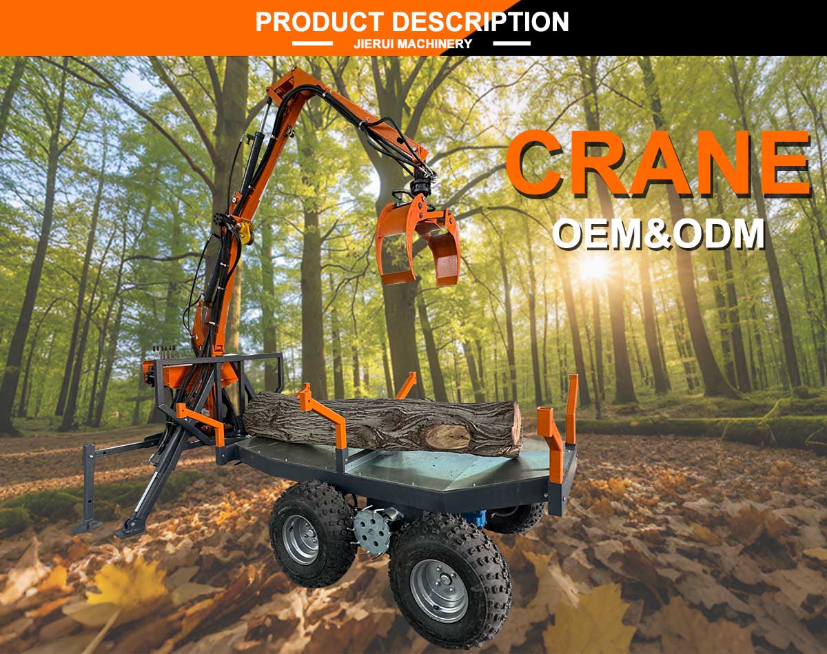 Loader Trailer With Grabber Crane