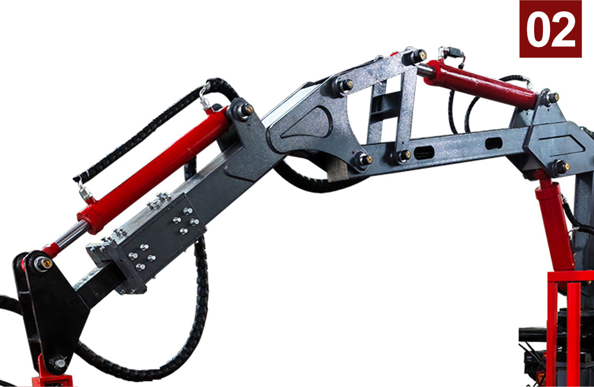 Log Grapple Trailer With Crane