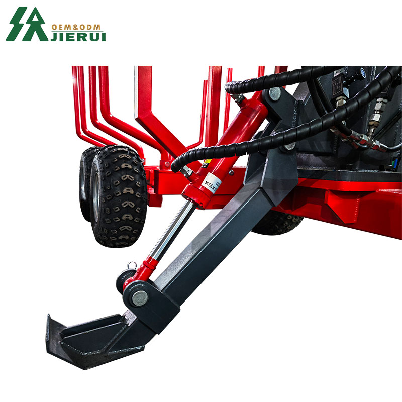 Log Grapple Trailer With Crane