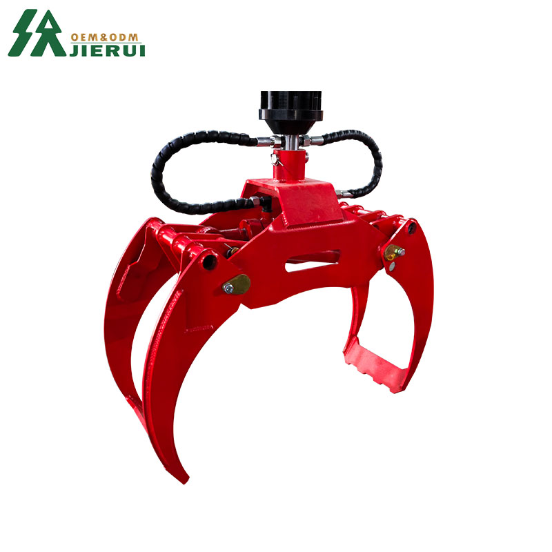 Log Grapple Trailer With Crane